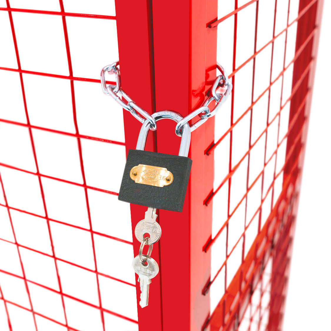 Jaula Plegable para Botellas de Gas - 181cm x 116cm x 57cm - Roja