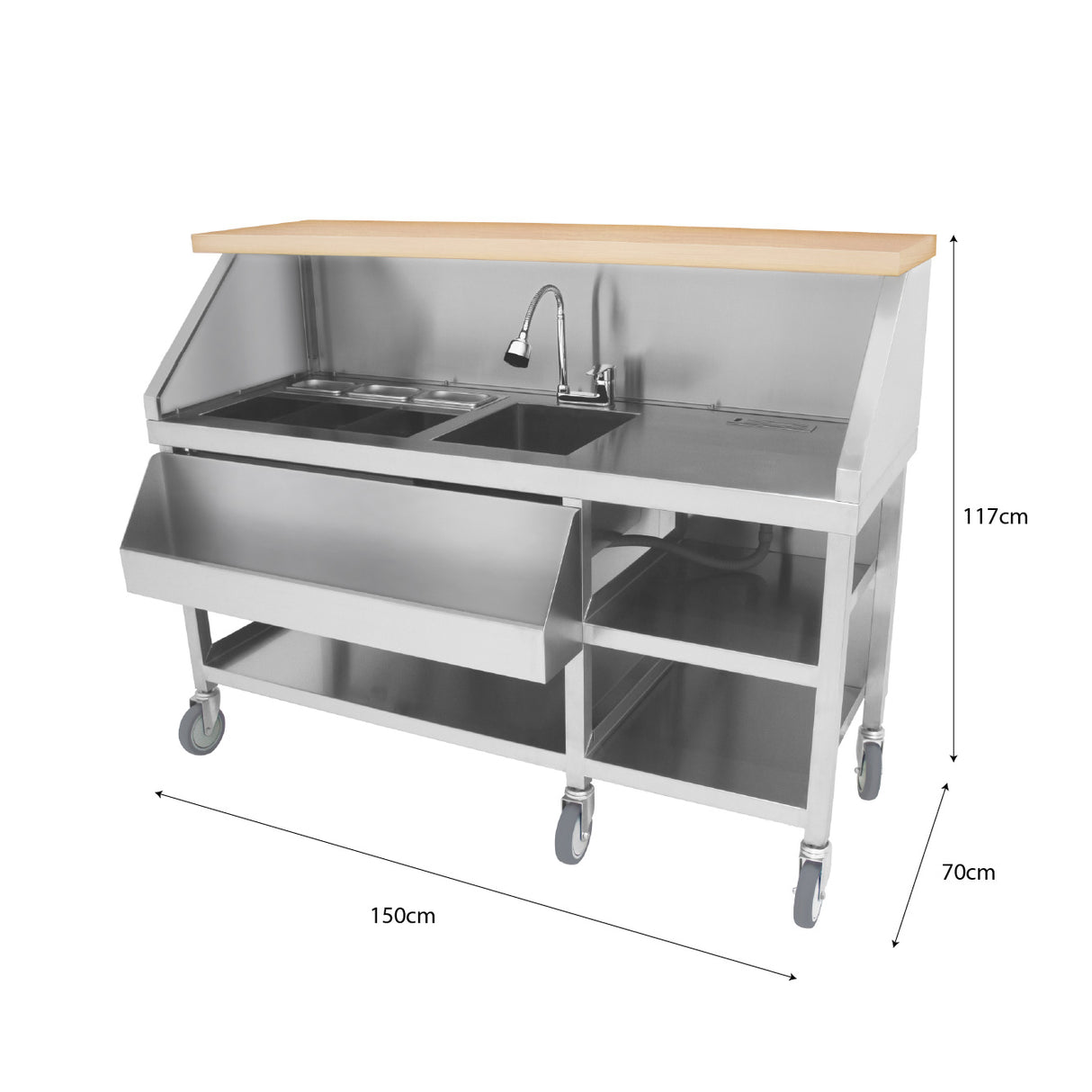 Estación de coctelería móvil