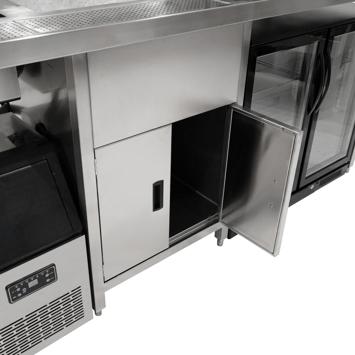 Set Completo de Estación de Trabajo para Té de Burbujas (Frigorífico Puertas Correderas)