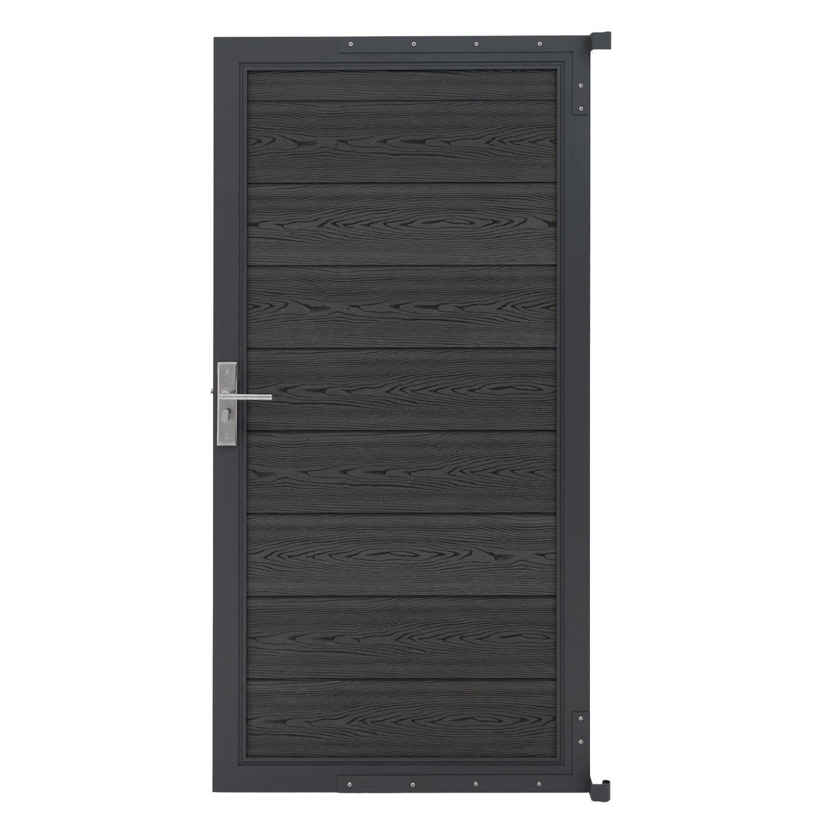 Puerta para Vallas para exteriores de WPC y Aluminio | Gris