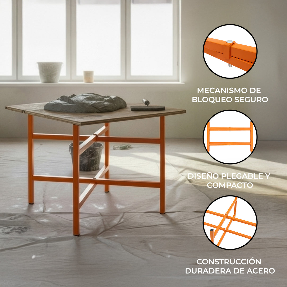 Soporte para Tablero de Mampostería 50cm (Set 5 unidades)