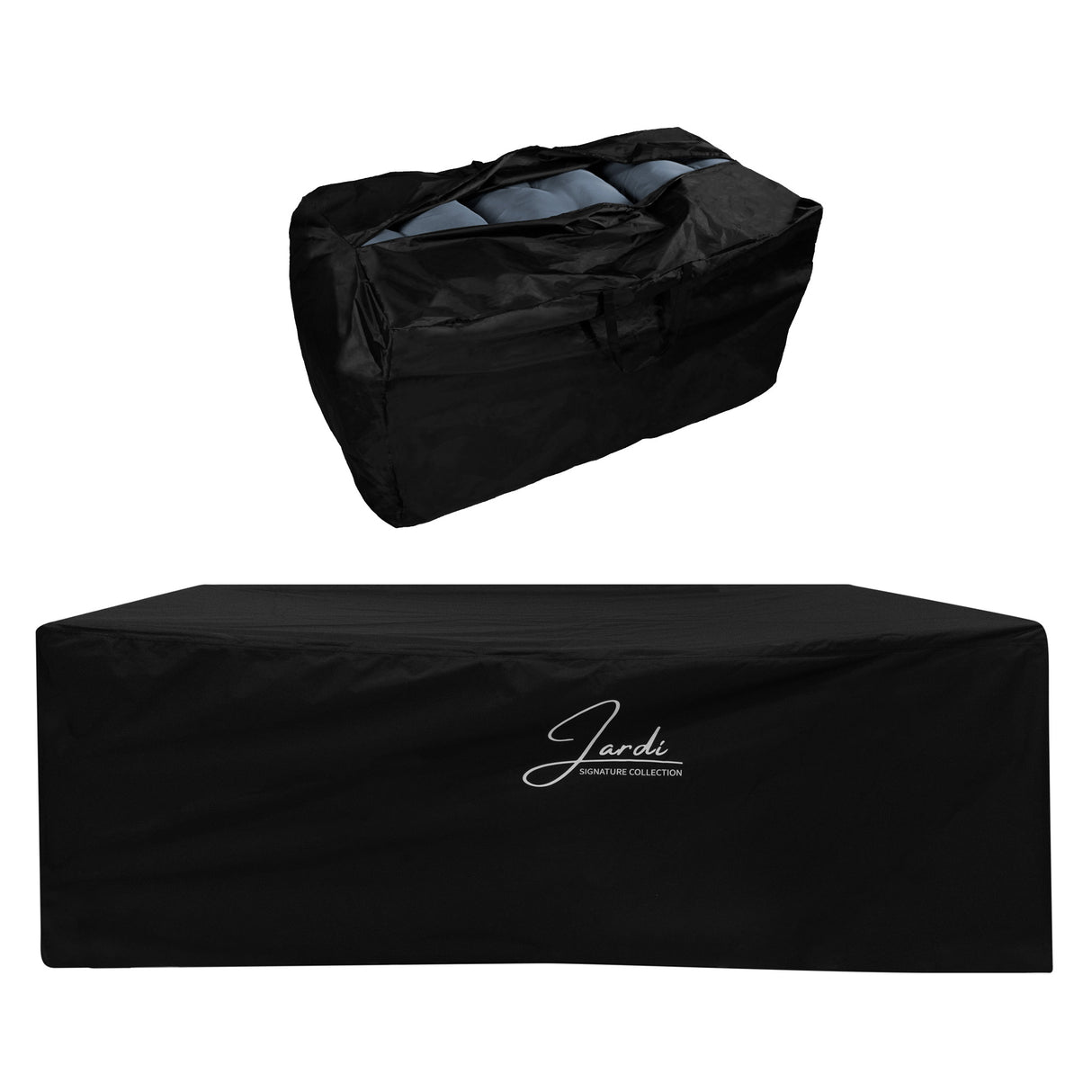 Set Sofa Esquinero de aluminio Antracita + Caja en ratán negro