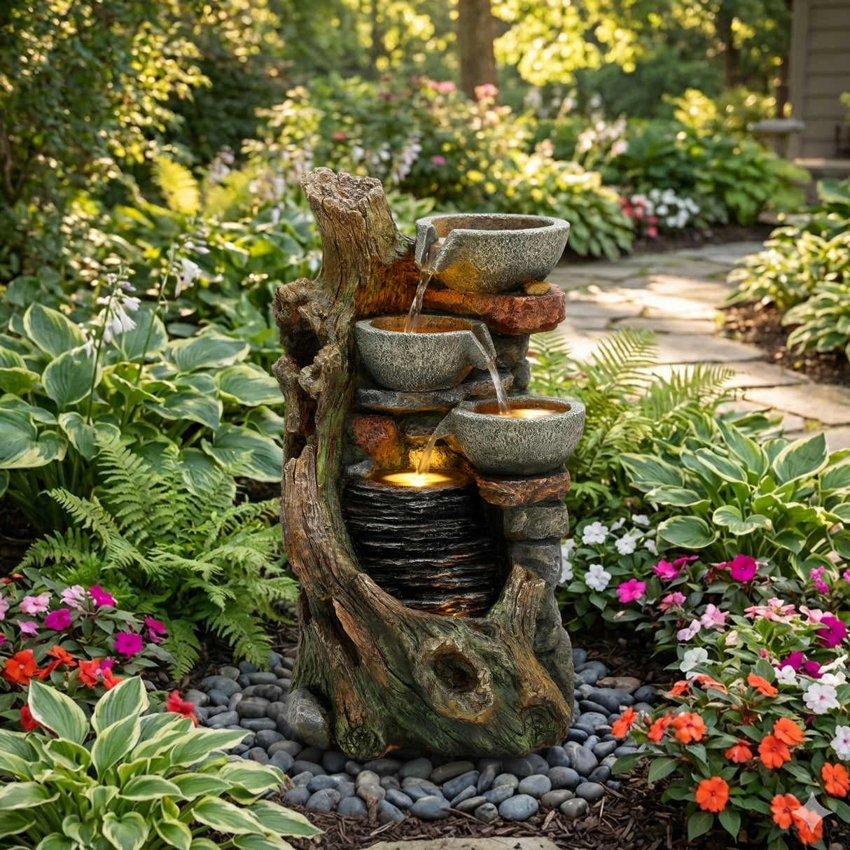 Fuente de Agua Eléctrica para Jardín "Rustic Brook"