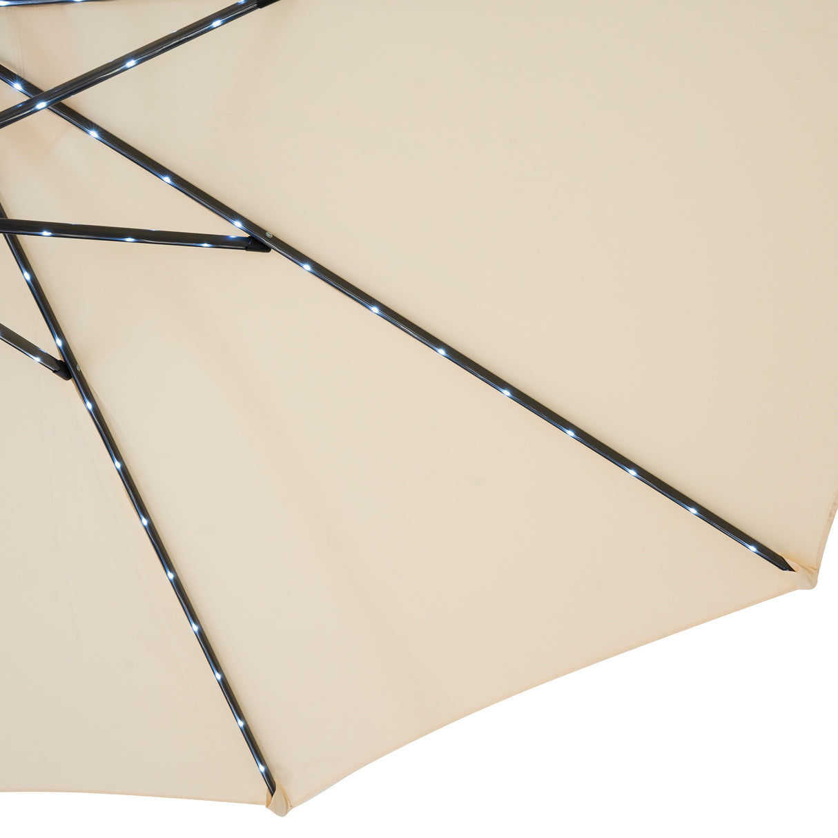 Parasol LED inclinable de 2,7 m – Crema