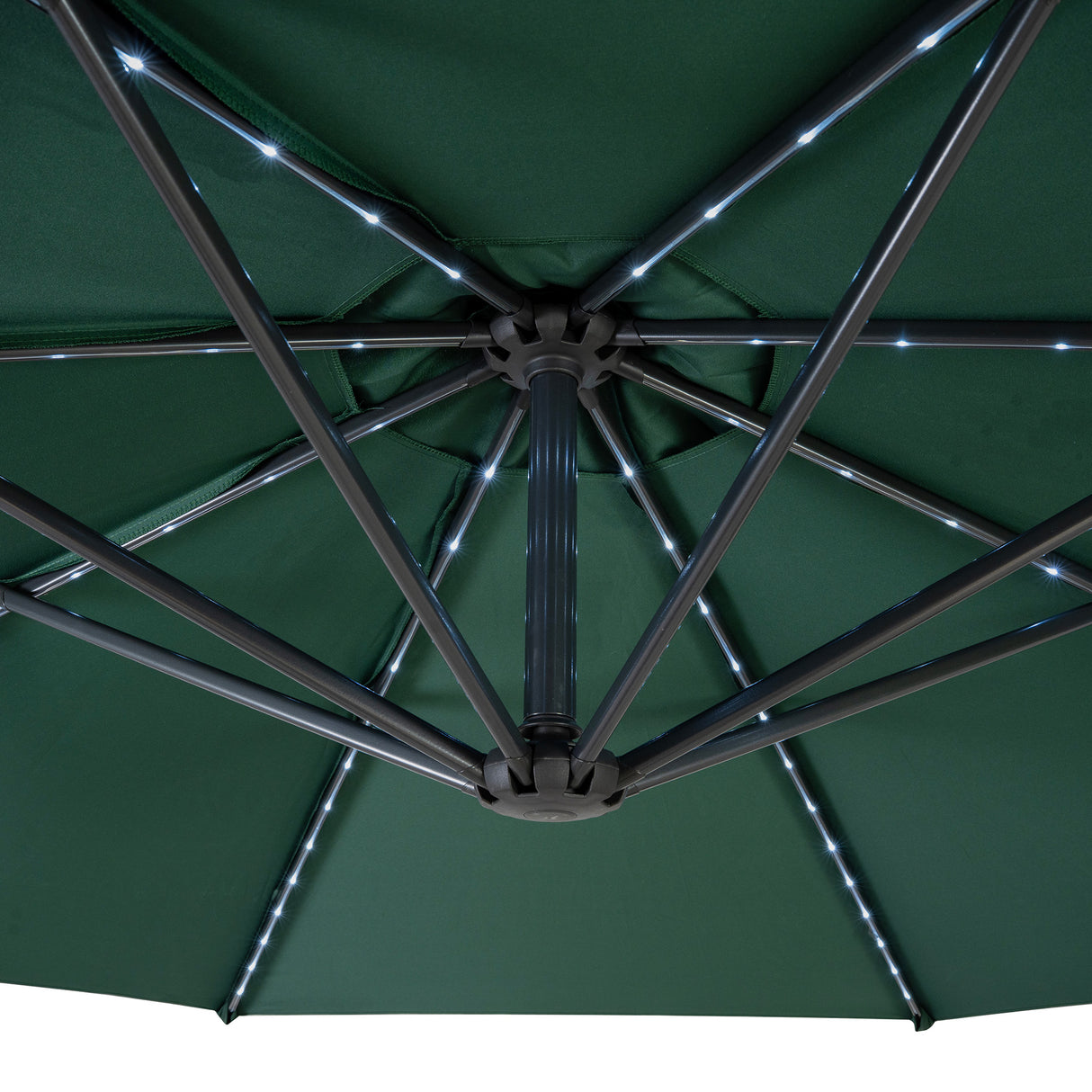 Parasol Excéntrico LED de 3 m – Verde