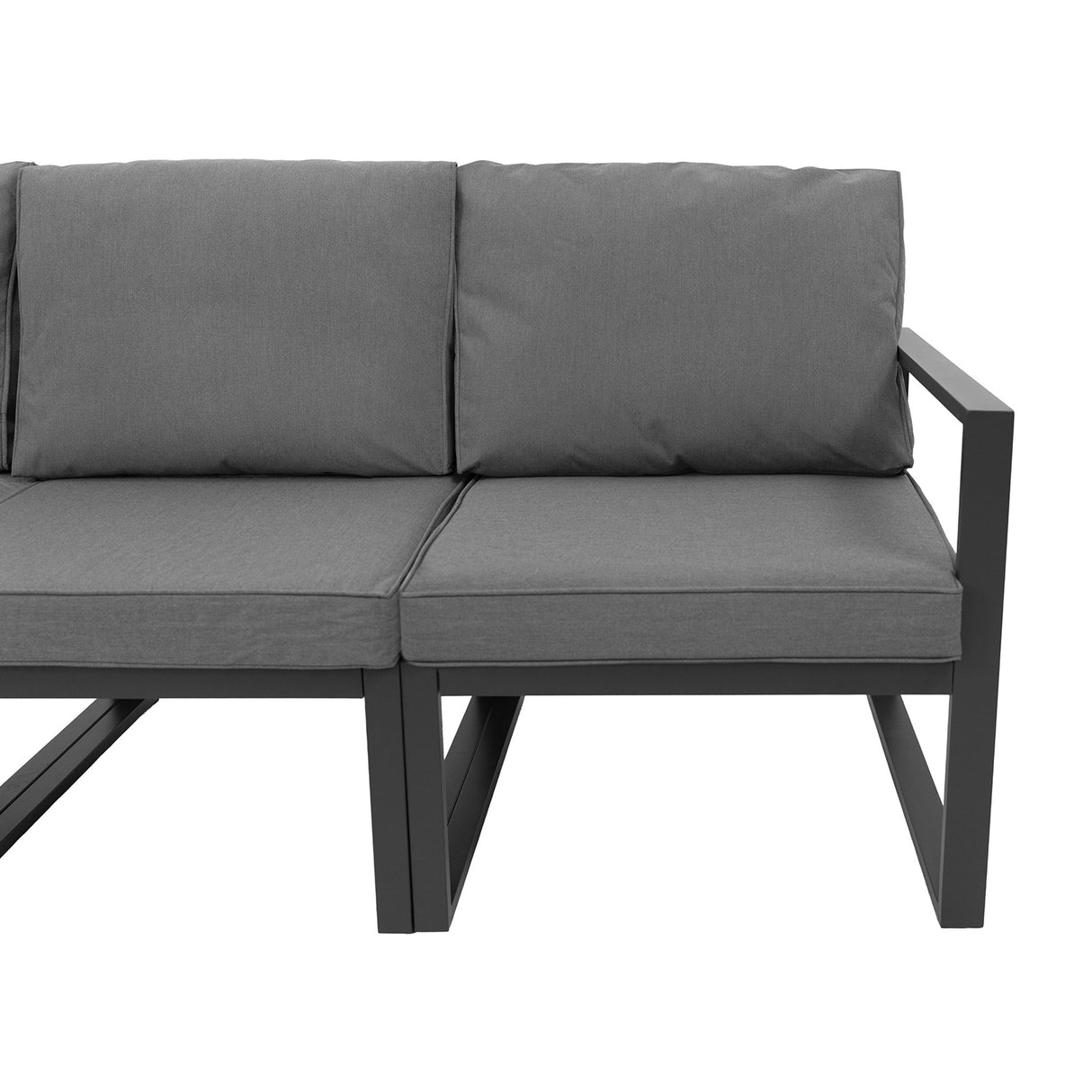 Conjunto de Jardín de Aluminio para 7 Personas con Mesa Brasero