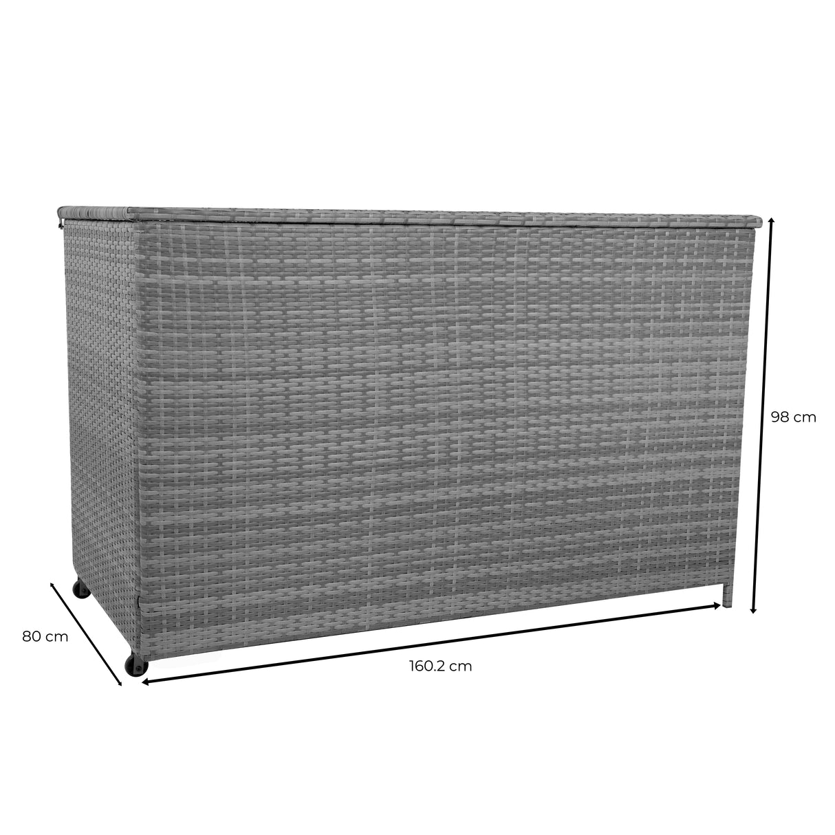 Baúl de Almacenaje de Ratán 996L – Gris
