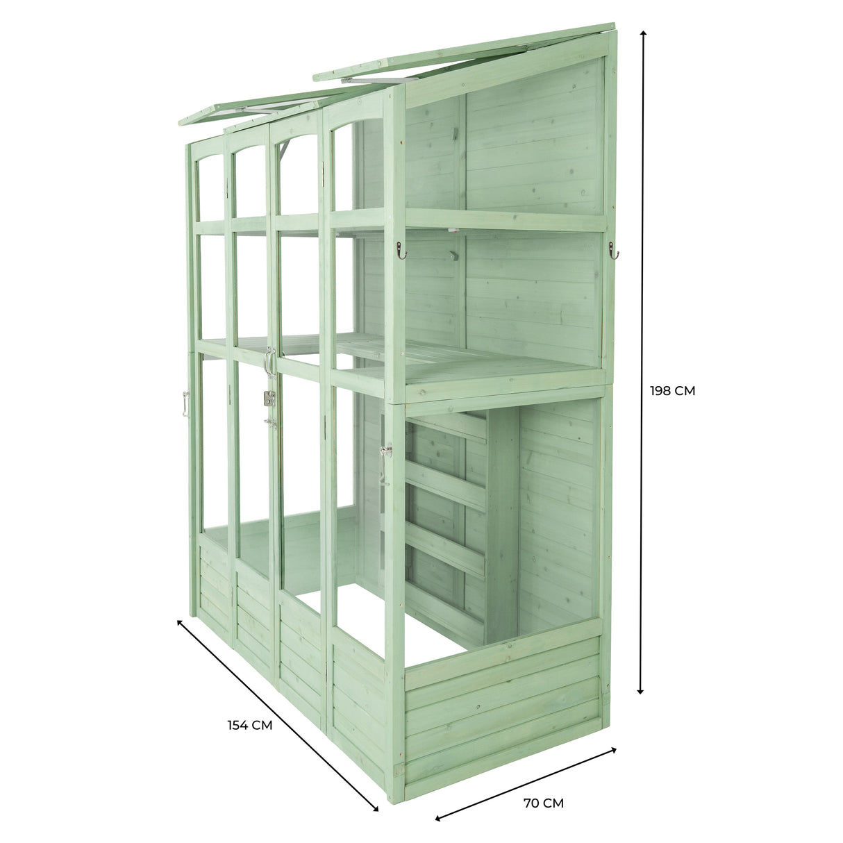 Invernadero de Madera Estilo Victoriano - Verde