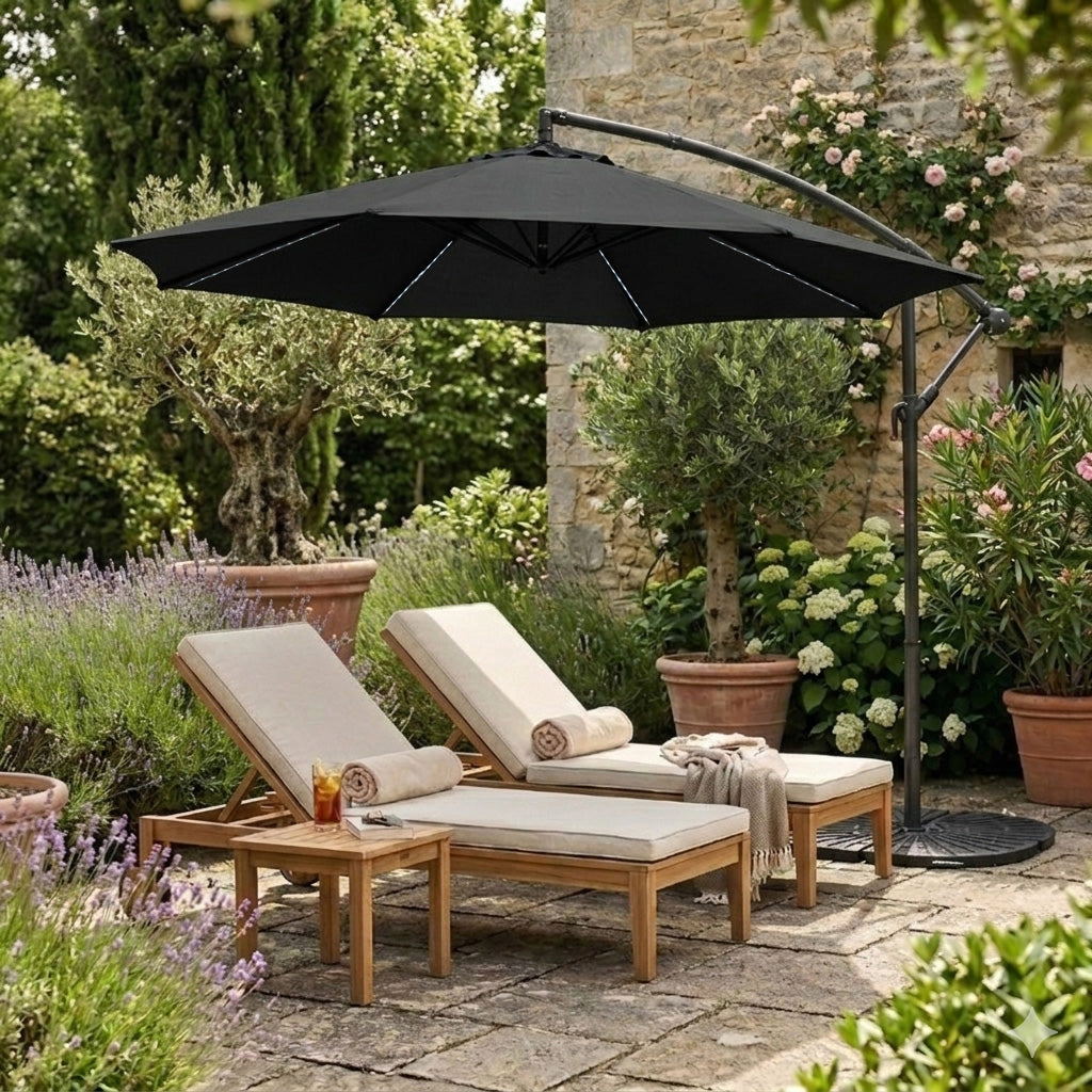 Base para Parasol Excéntrico de 4 Piezas – Forma Abanico