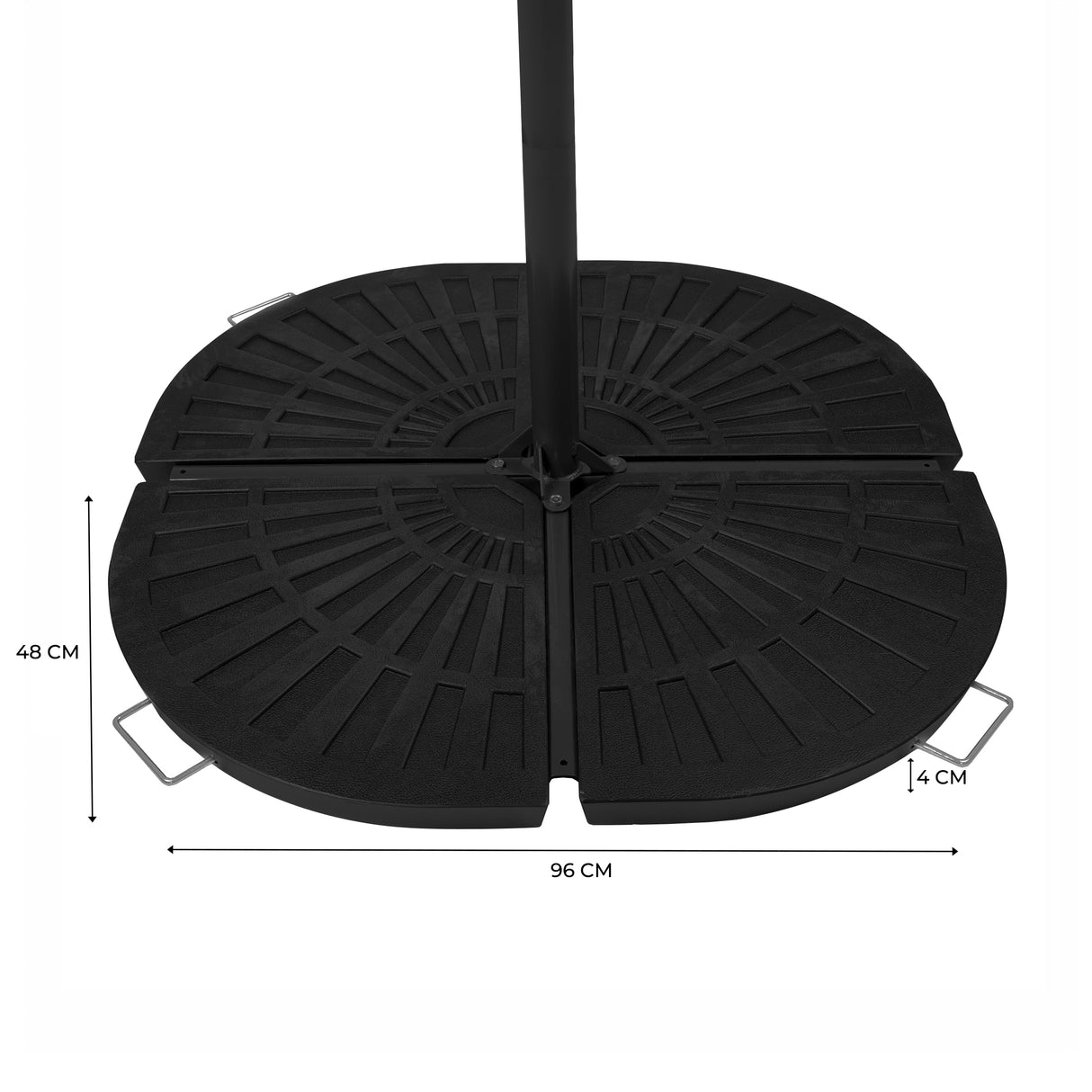 Base para Parasol Excéntrico de 4 Piezas – Forma Abanico