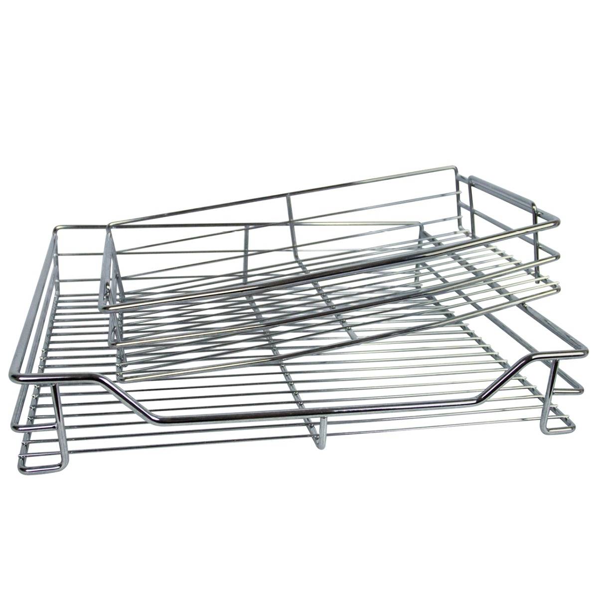 Cestos de Acero Inoxidable para Mueble de Rincón Ciego 90-100cm, Mano Derecha