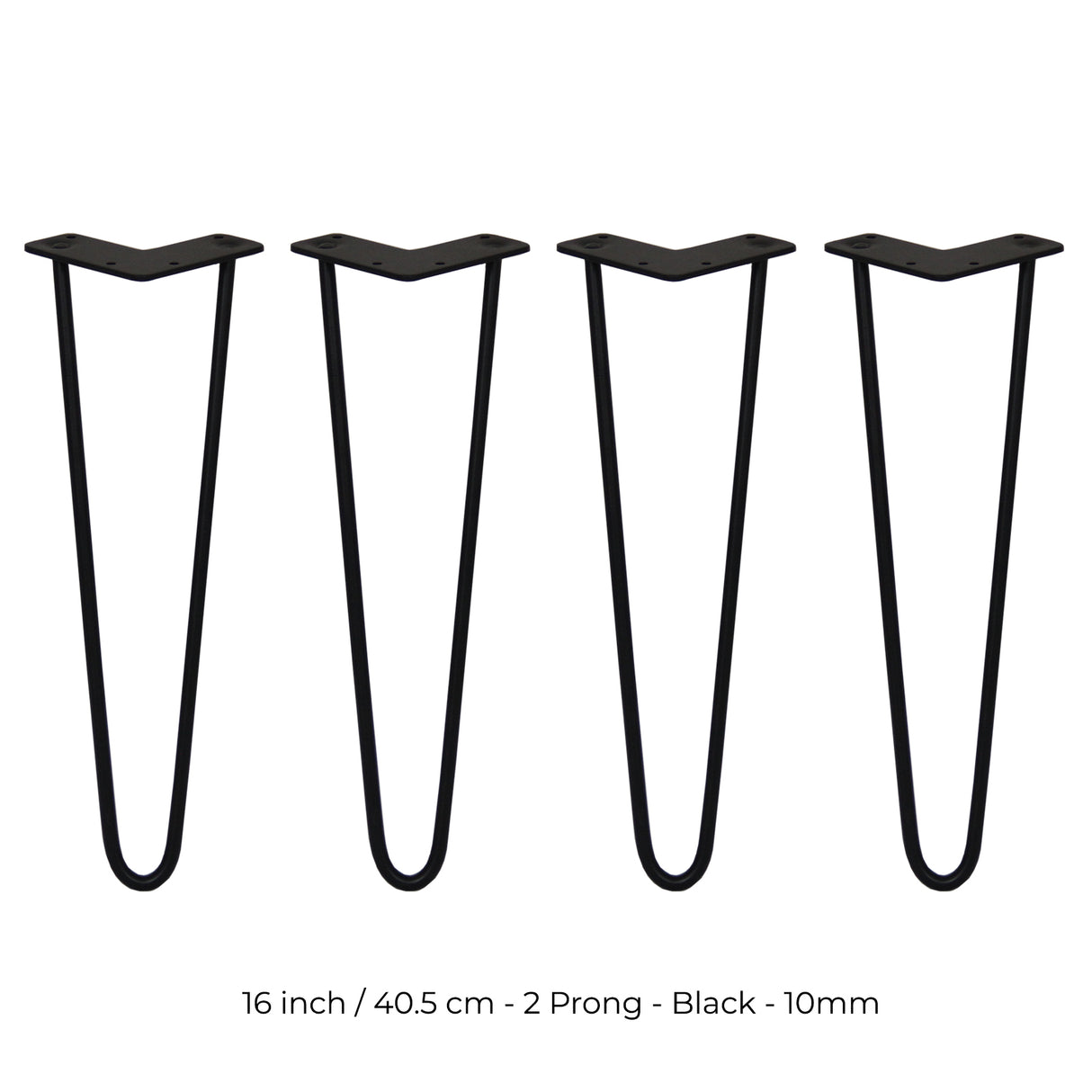 4 Patas de Horquilla SkiSki Legs 40,6cm Acero Negro 2 Dientes 10mm