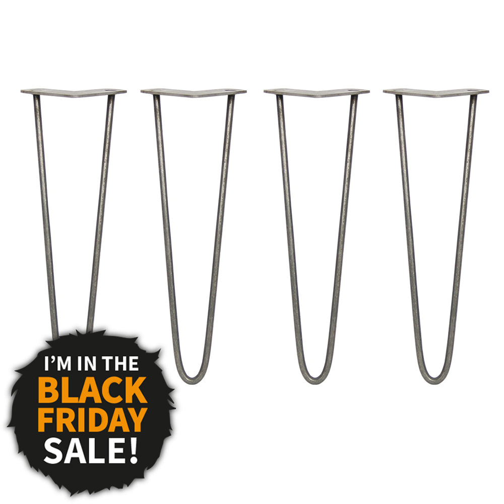 4 Patas de Horquilla SkiSki Legs 40,6cm Acero Natural 2 Dientes 10mm