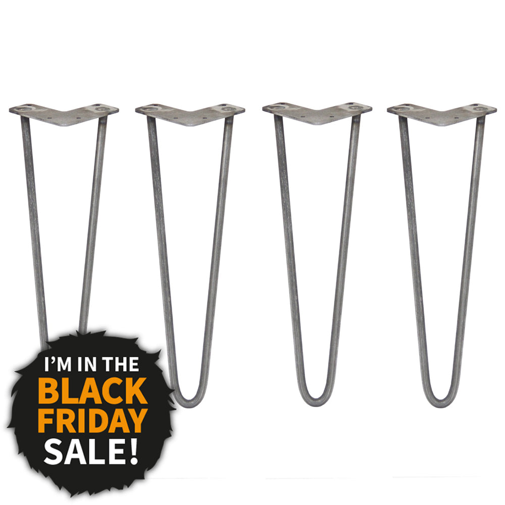 4 Patas de Horquilla SkiSki Legs 40,6cm Acero Natural 2 Dientes 12mm