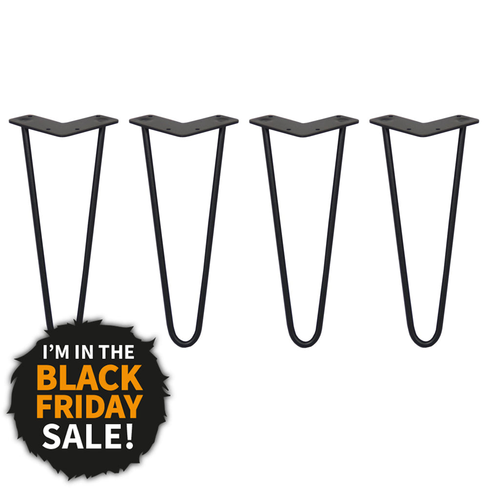 4 Patas de Horquilla SkiSki Legs 30,5cm Acero Negro 2 Dientes 10mm