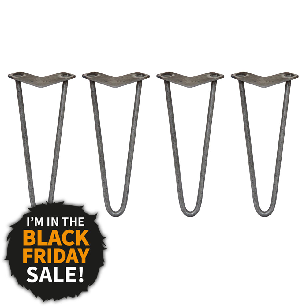 4 Patas de Horquilla SkiSki Legs 30,5cm Acero Natural 2 Dientes 12mm