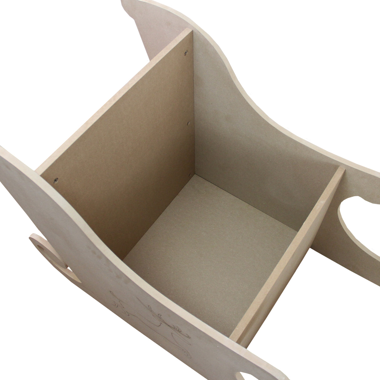 Trineo Expositor de Papá Noel Santa Claus para Navidad en MDF