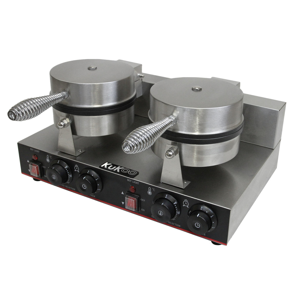 Gofrera Doble Eléctrica de Acero Inoxidable