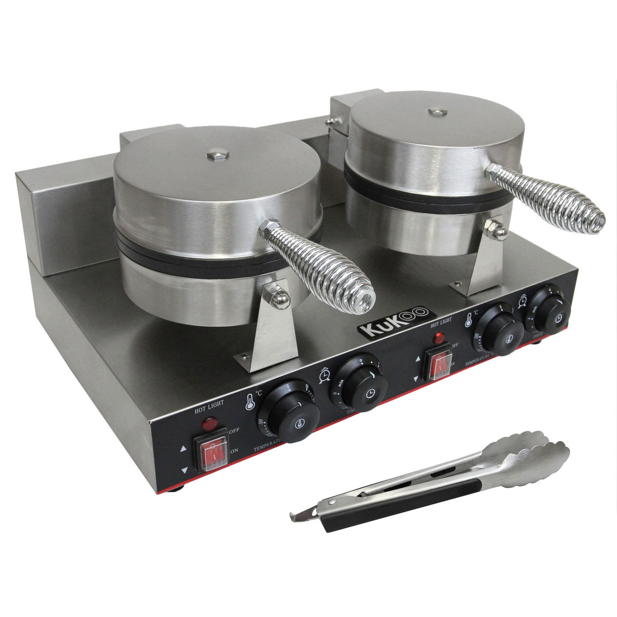 Gofrera Doble Eléctrica de Acero Inoxidable