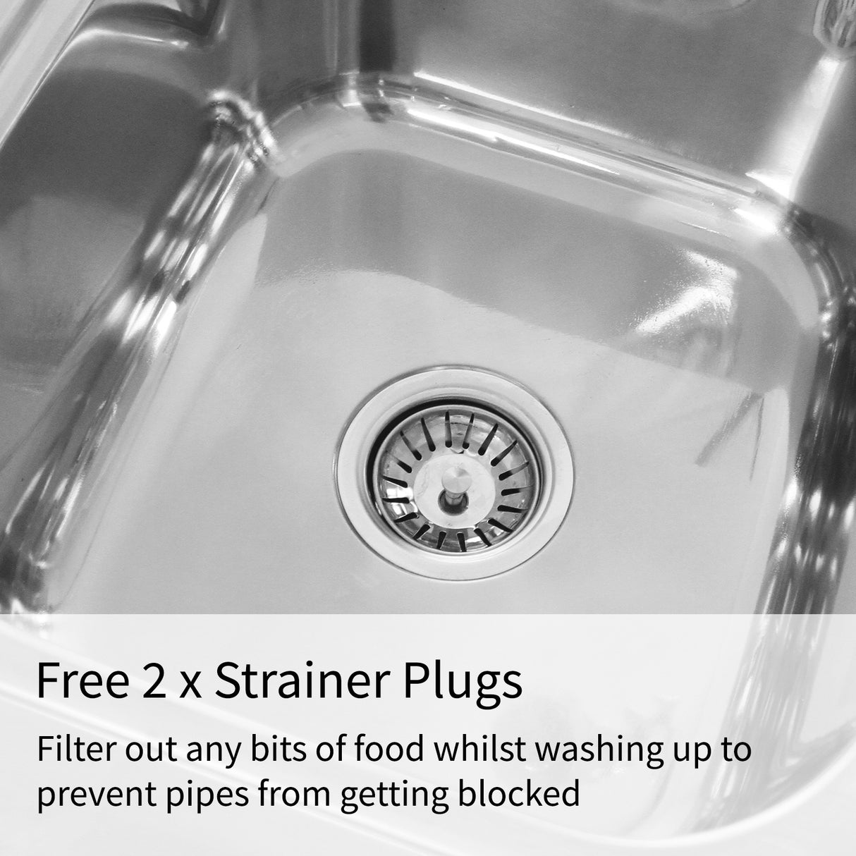 Fregadero Comercial de Doble Seno Acero Inoxidable y Escurridor a la Izquierda