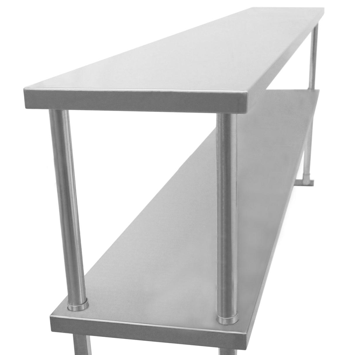 KuKoo Estante de Sobremesa Doble Nivel para Cocina Comercial de Acero Inoxidable Resistente 150 cm