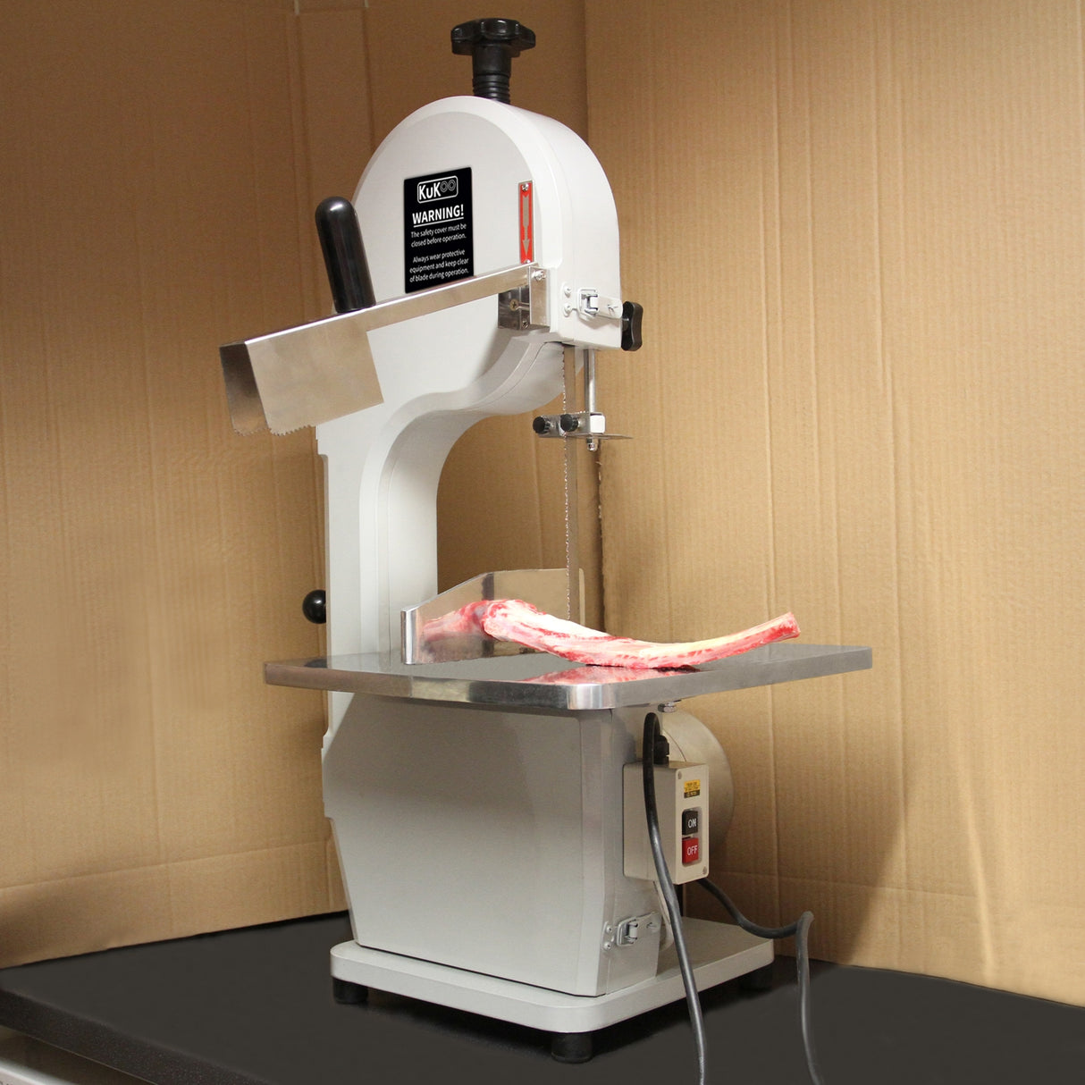 750W Sierra de Cinta para Carne Profesional Eléctrica 1650mm Huesos Banda