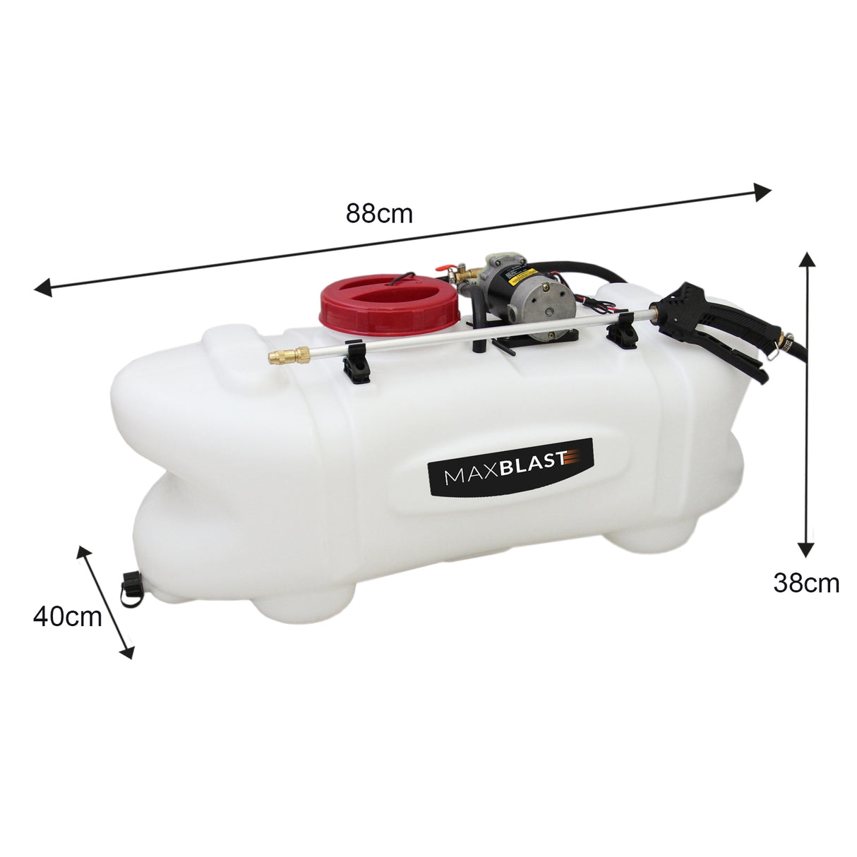 Pulverizador ATV Quad 12V 60L con Lanza 2M para Cultivo y Malezas