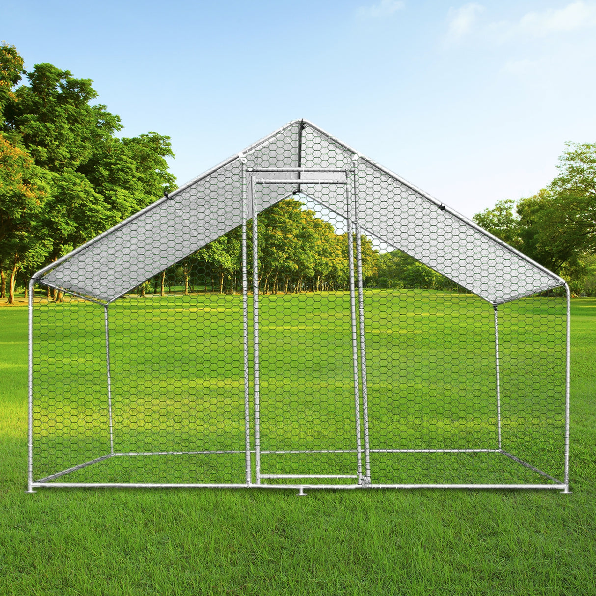 Jaula Aves de Corral Valla Cercado Caja Pollos Acero Pollos 3m x 2m x 2m