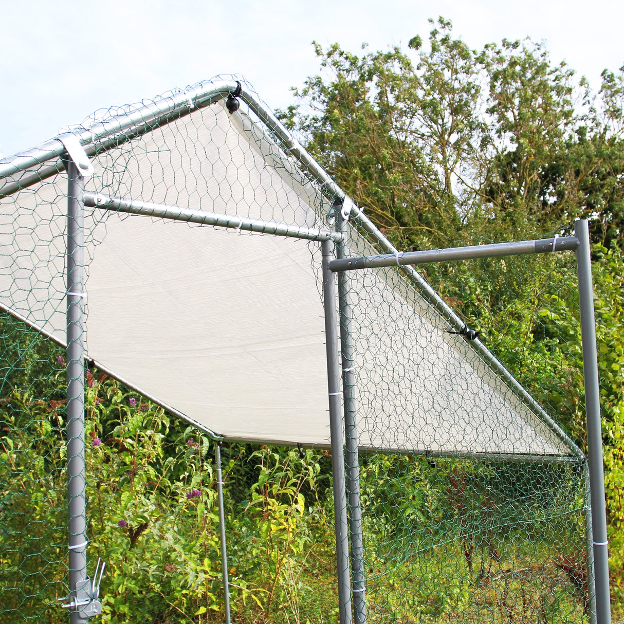Jaula Aves de Corral Valla Cercado Caja Pollos Acero Pollos 4m x 2m x 2m