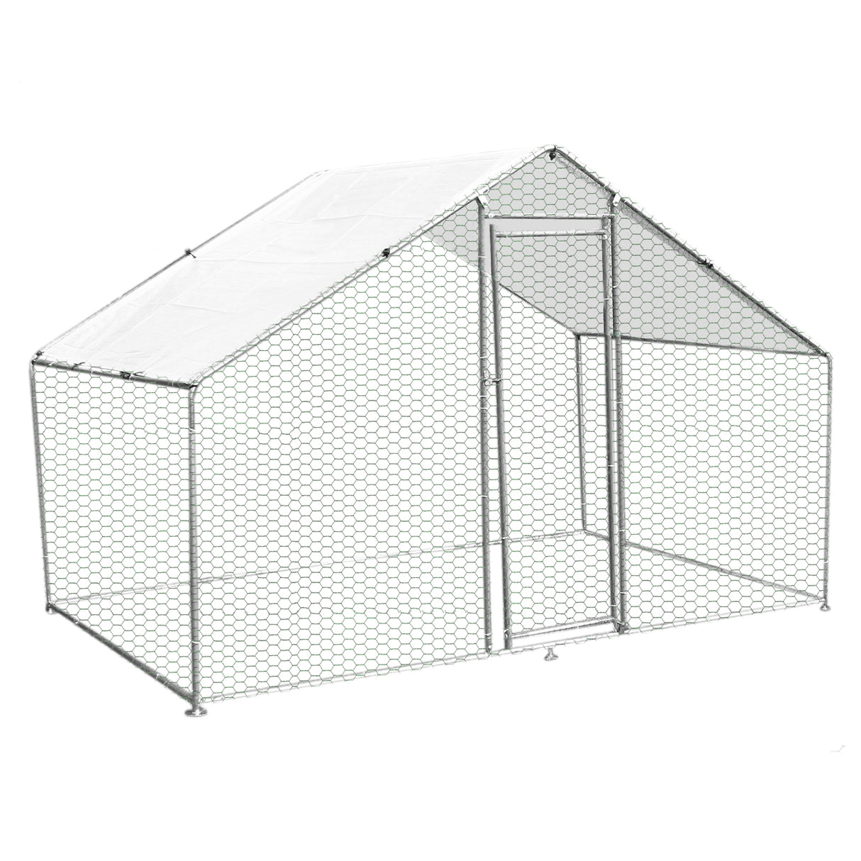 Jaula Aves de Corral Valla Cercado Caja Pollos Acero Pollos 4m x 2m x 2m