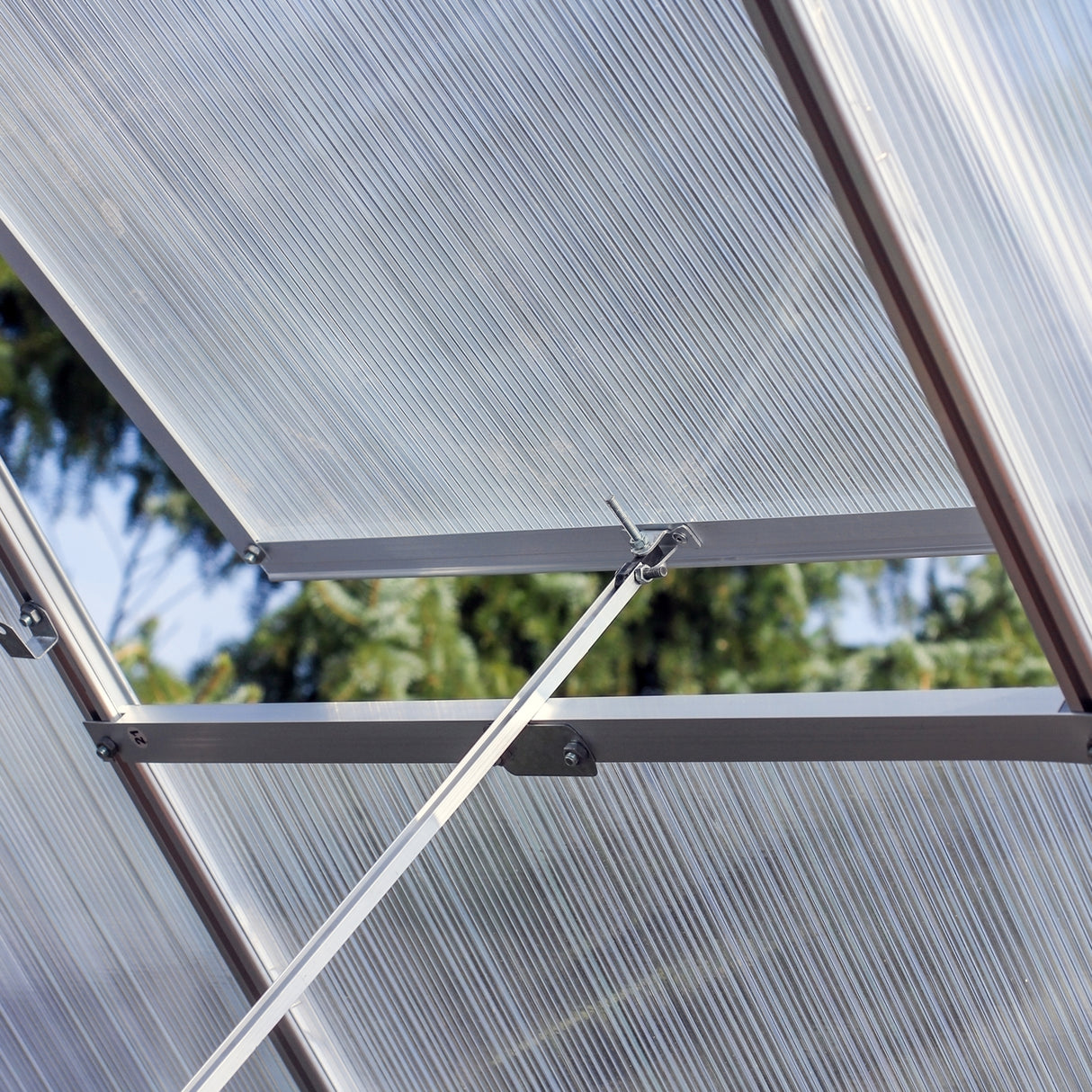 Invernadero sin Base Policarbonato Tipo Caseta Jardín 1.8m x 1.2m