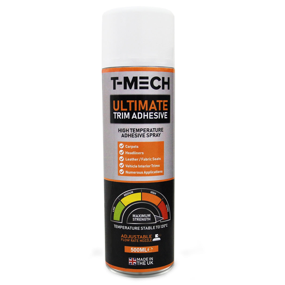T-Mech 12 x 500ml Resistente Spray Adhesivo Pegamento Alfombras