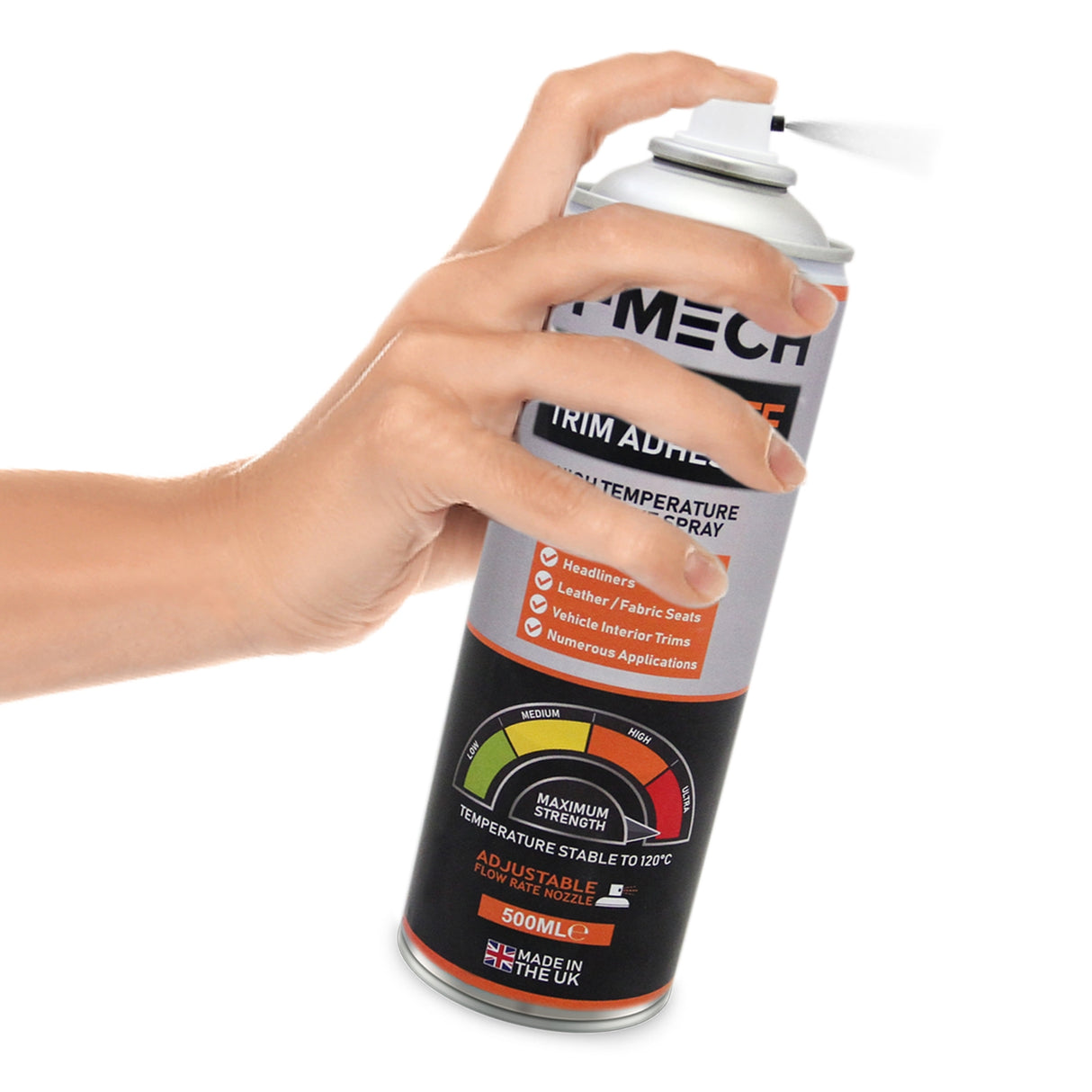 T-Mech 12 x 500ml Resistente Spray Adhesivo Pegamento Alfombras