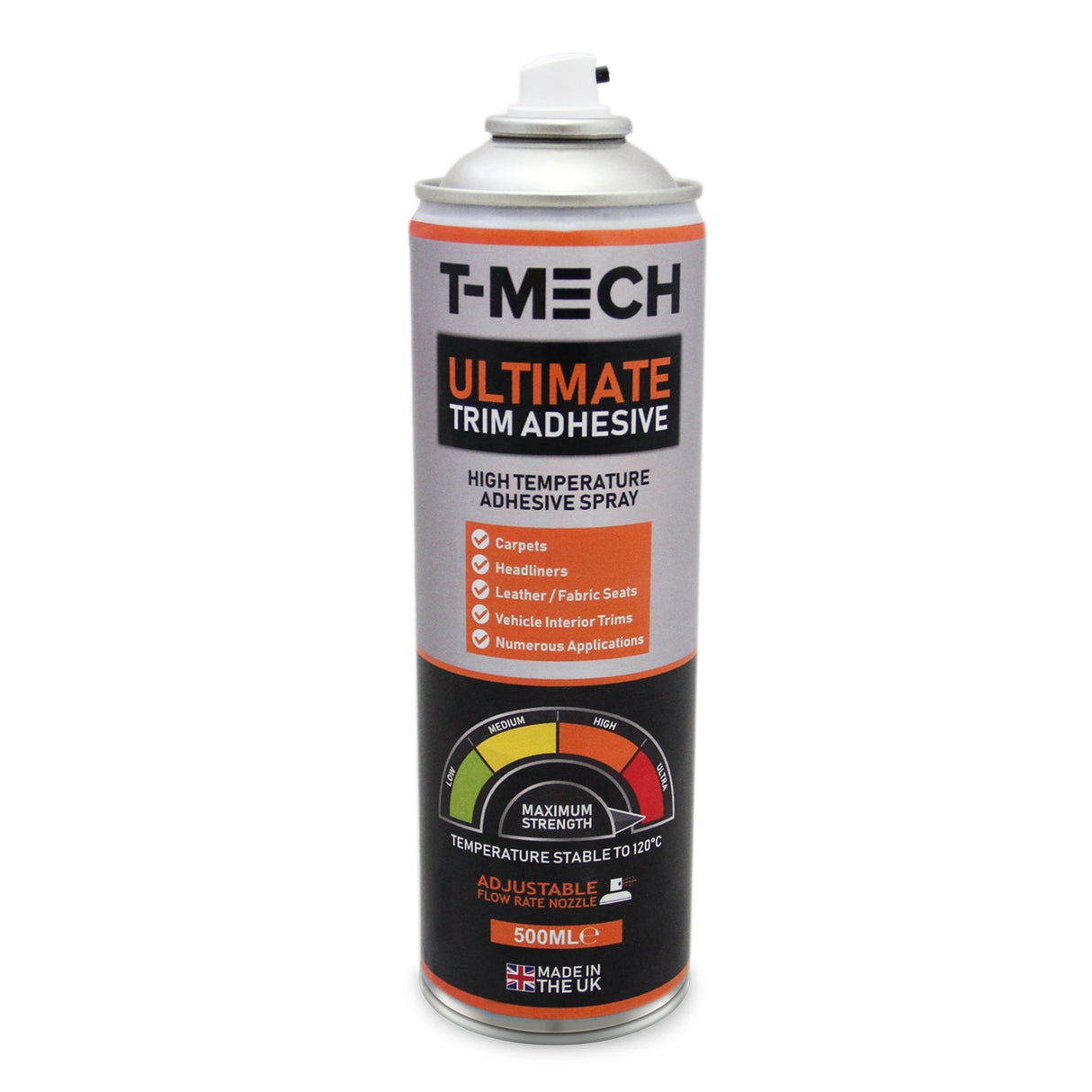 T-Mech 12 x 500ml Resistente Spray Adhesivo Pegamento Alfombras