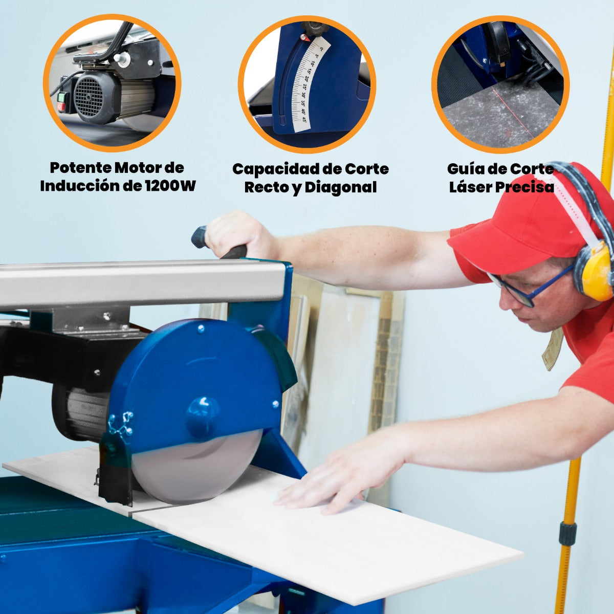 Banco Cortador de Azulejos Húmedos Máquina Corta Azulejos Eléctrico 920mm 1200W