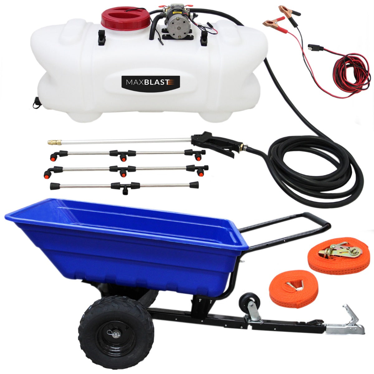 Conjunto de Remolque ATV Todo Terreno y Pulverizador de 60L