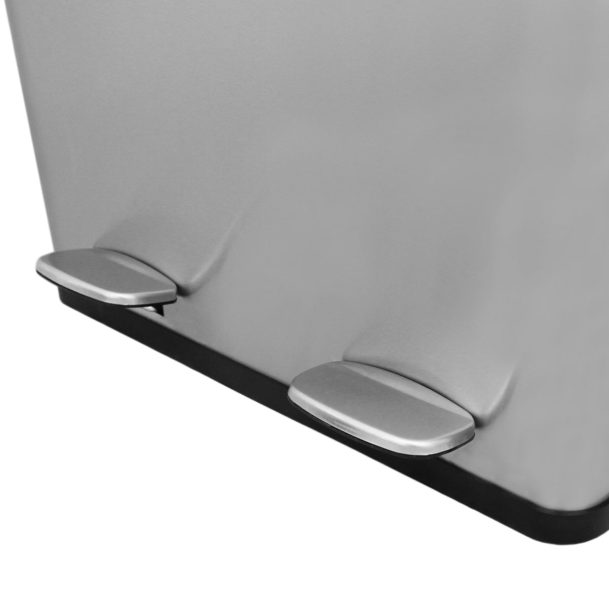 Cubo de Basura con Pedal Doble 2x30L Reciclaje, Plata