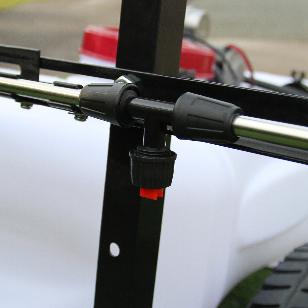 60L ATV Pulverizador Remolque Eléctrico 12V Tanque Lanza Manual 6 Boquillas Agrícola