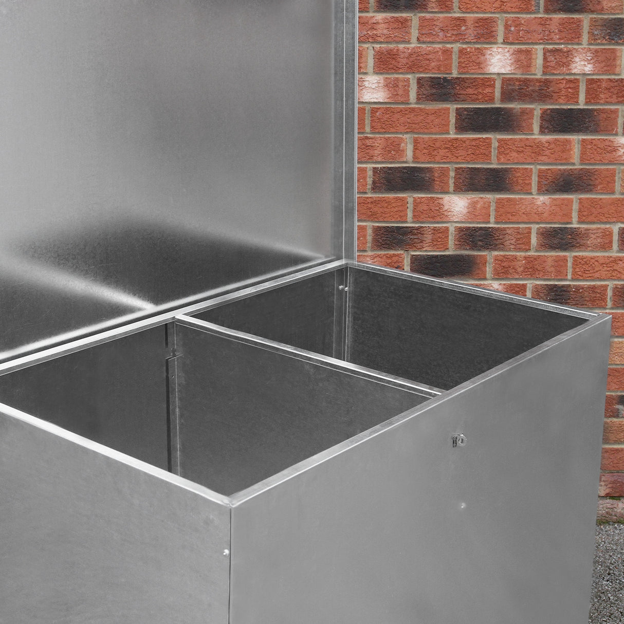 Contenedor Grande de Alimentación Animales Almacenaje 64L Exterior 2 Compartimentos