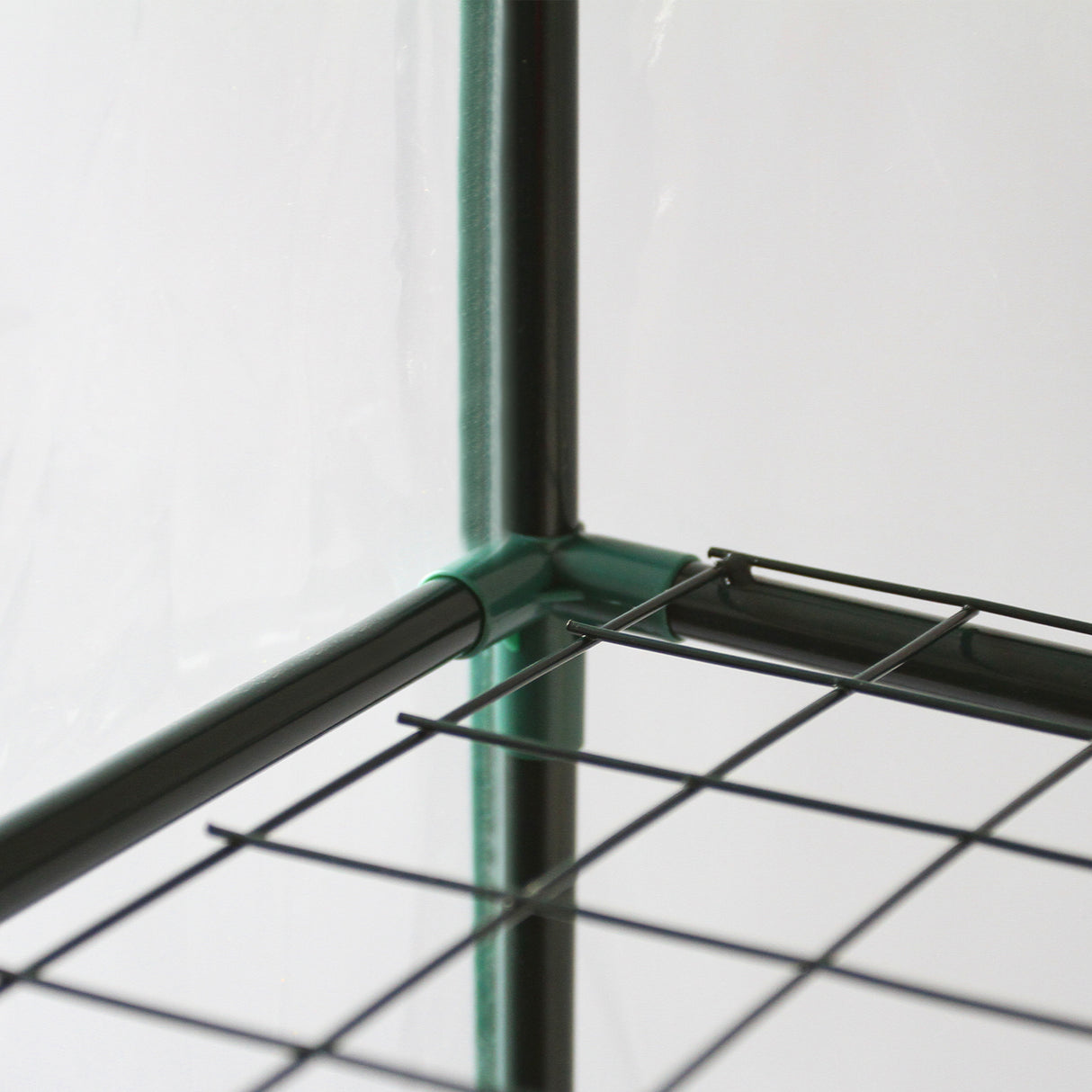 Invernadero 4 Niveles Cubierta de PVC Estantes Pequeños de Plástico Casa de Cultivo Jardín al Aire Libre