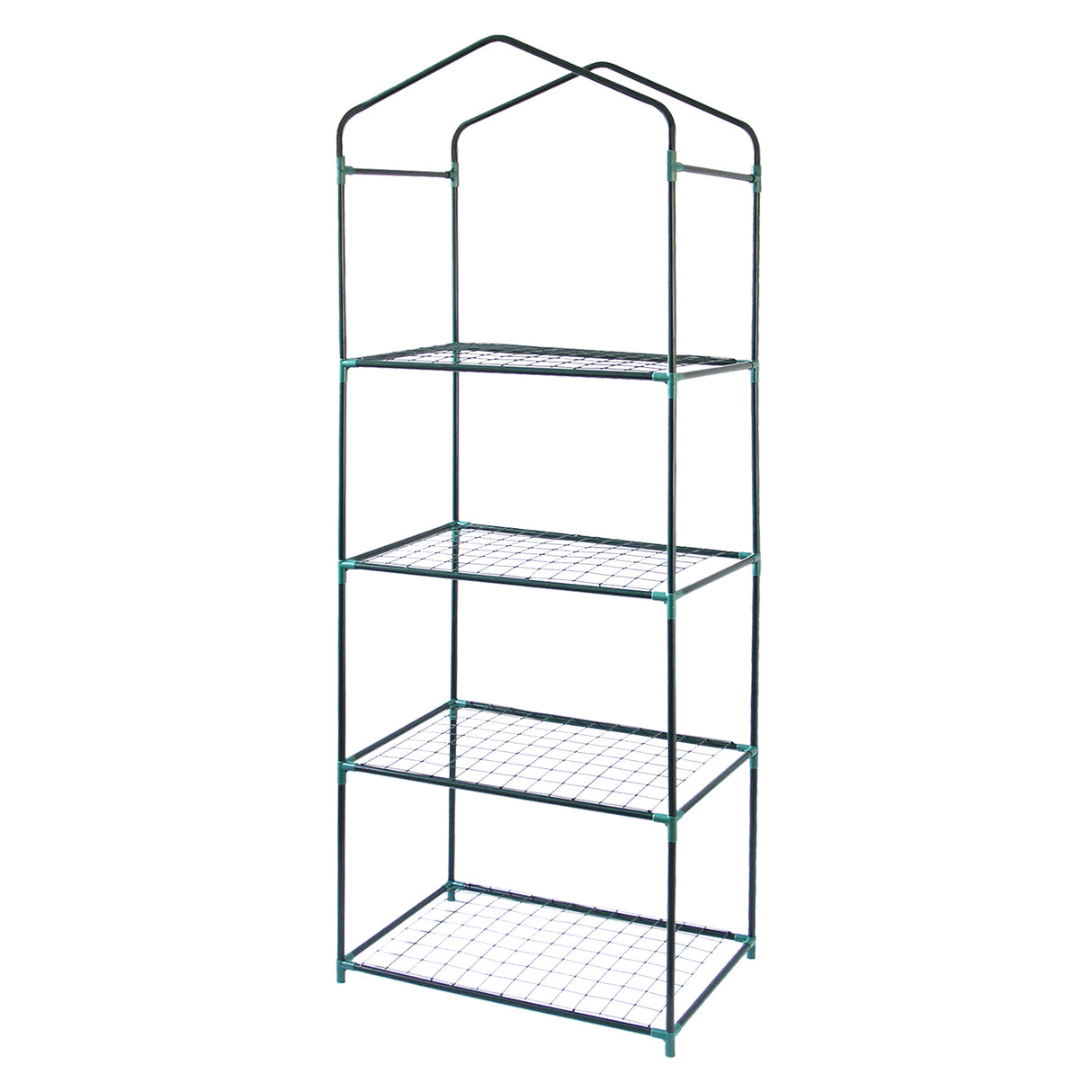 Invernadero 4 Niveles Cubierta de PVC Estantes Pequeños de Plástico Casa de Cultivo Jardín al Aire Libre