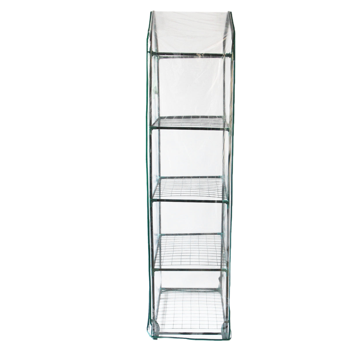 Invernadero 4 Niveles Cubierta de PVC Estantes Pequeños de Plástico Casa de Cultivo Jardín al Aire Libre