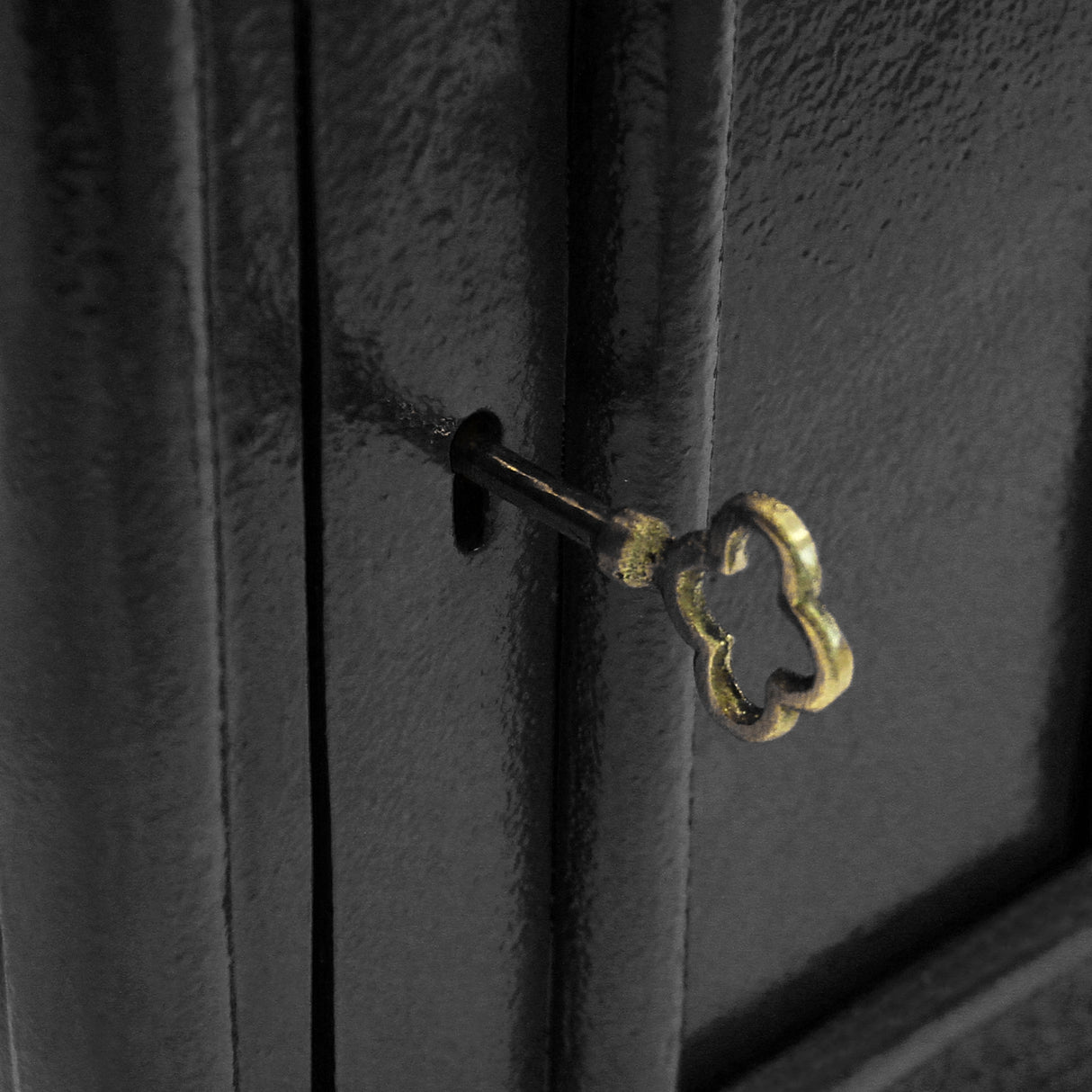 Buzón Royal Mail Negro con Soporte de Suelo de Hierro Fundido y Montaje de Pared