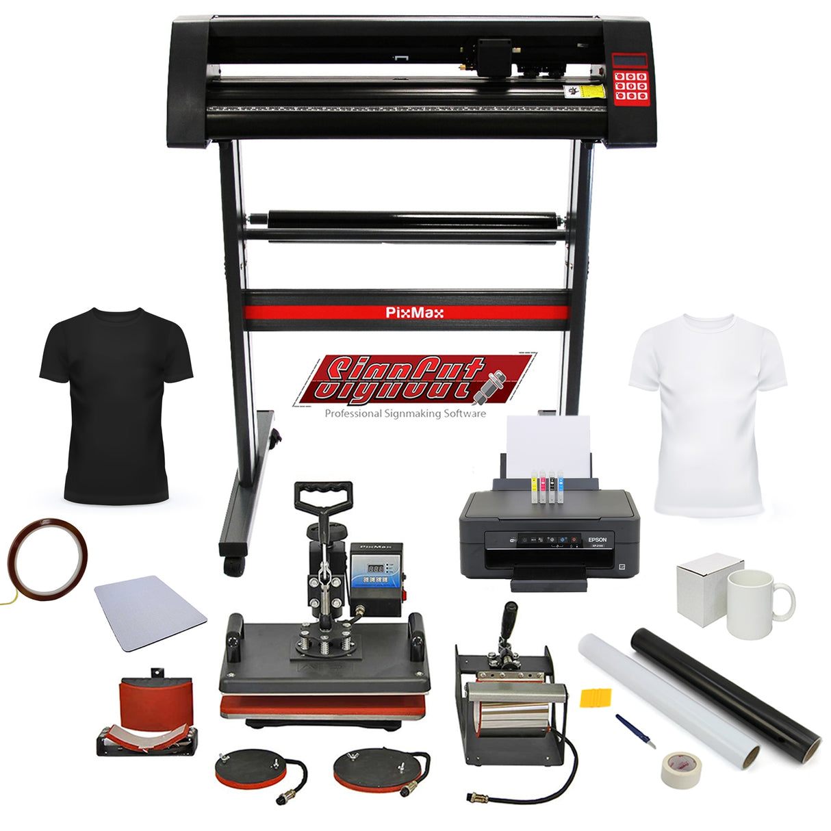 Kit de Plotter para Corte de Vinilo PixMax, Impresora y Prensas Térmicas
