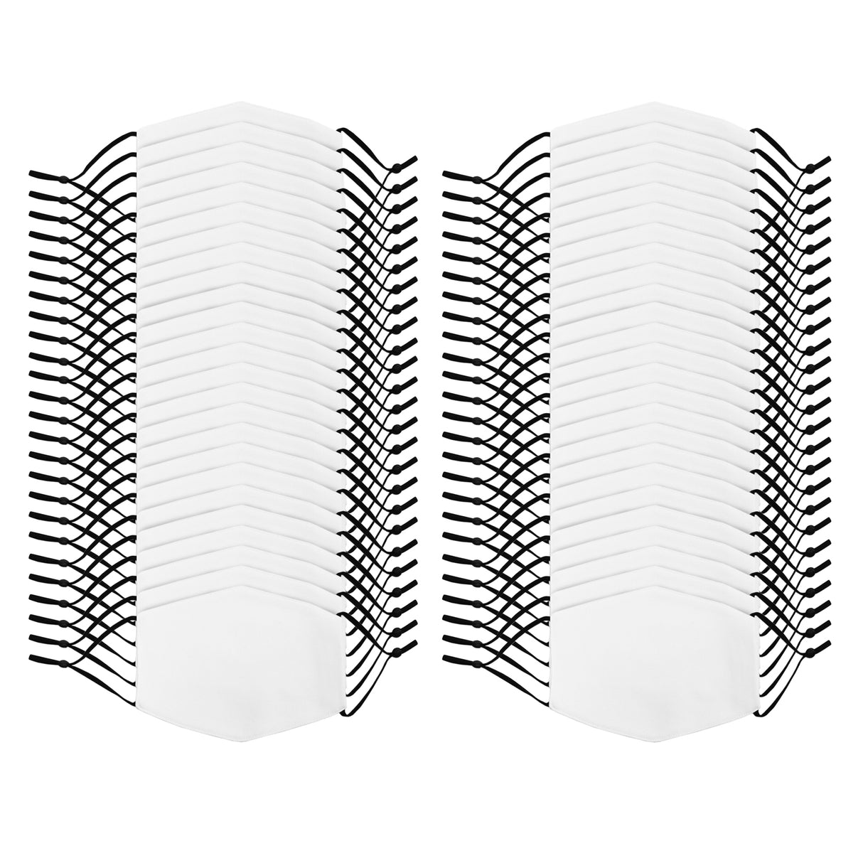 Paquete de Mascarillas Blancas para Sublimación Grandes Adultos/ Paquete de 50