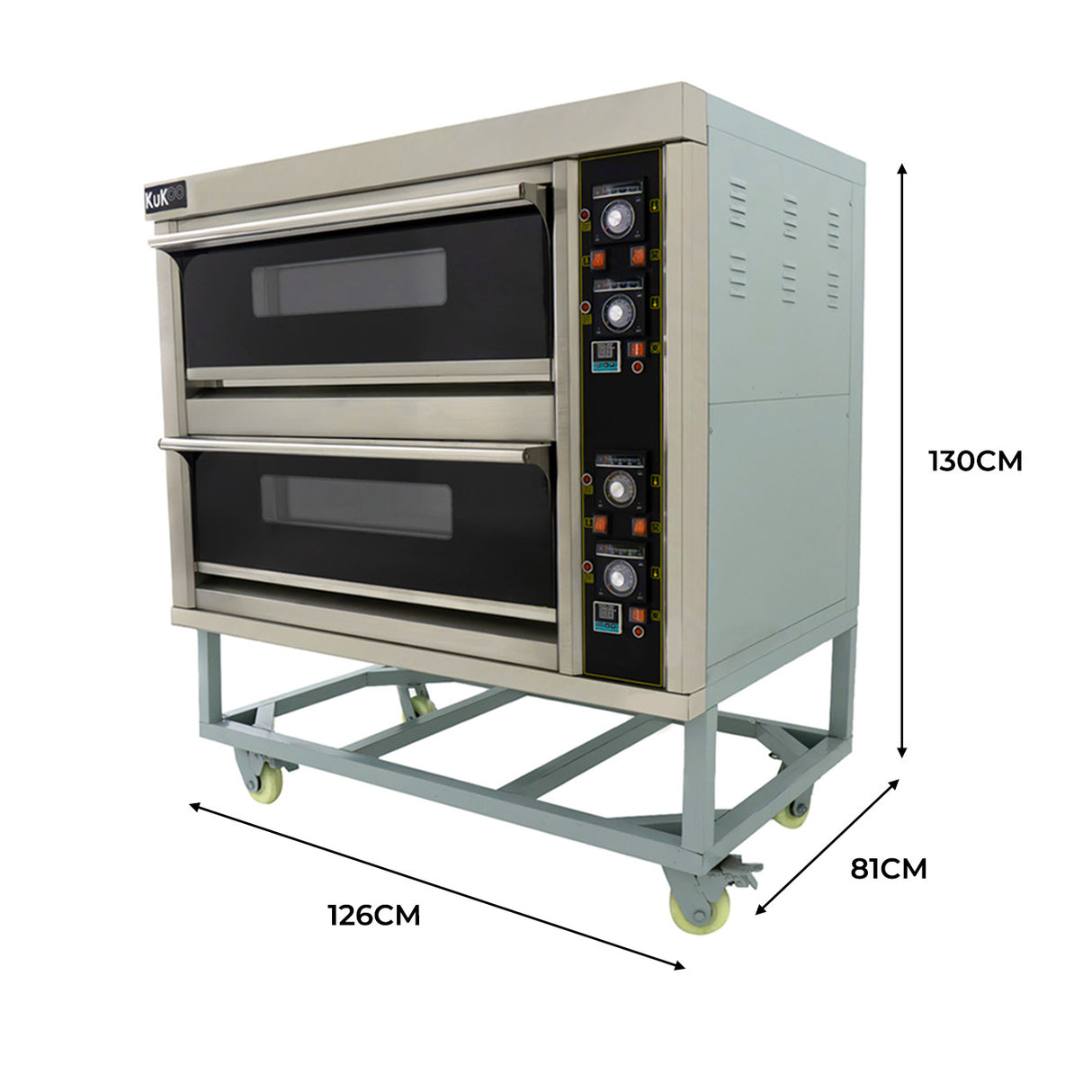 Horno Comercial Monofásico para Cocinar Pizzas con 2 Cámaras y 400°C de Potencia