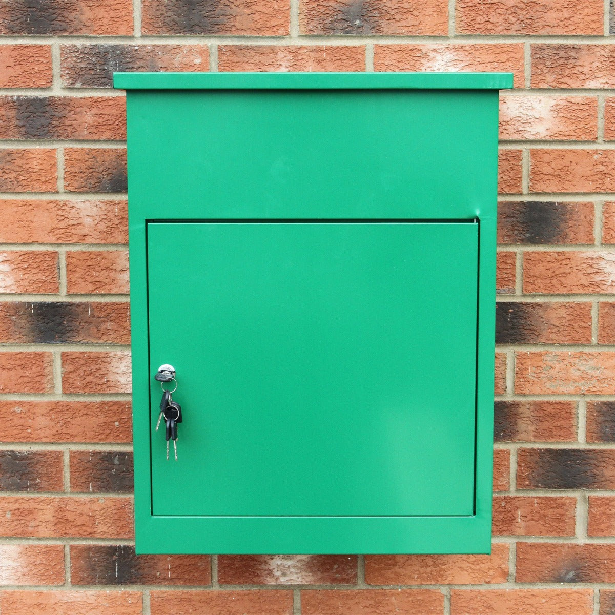 Buzón Verde para Paquetes con Cerradura y Montado en la Pared Buzón de Correo Inteligente para el Exterior