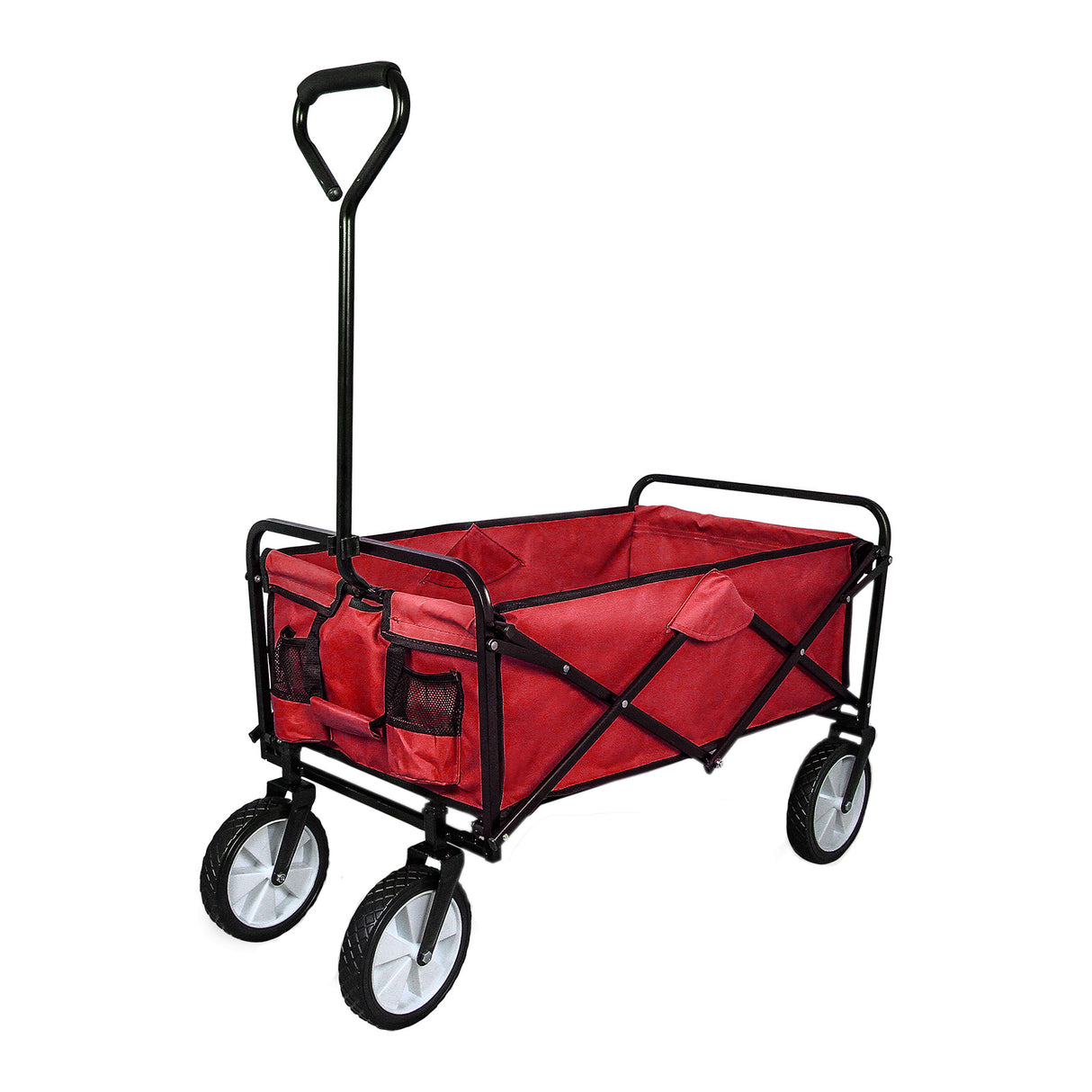 Carrito Plegable Todoterreno para Playa y Festivales Rojo