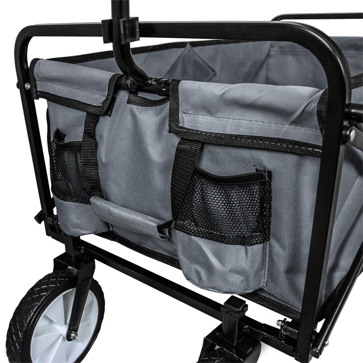 Carrito Plegable Todoterreno para Playa y Festivales Gris
