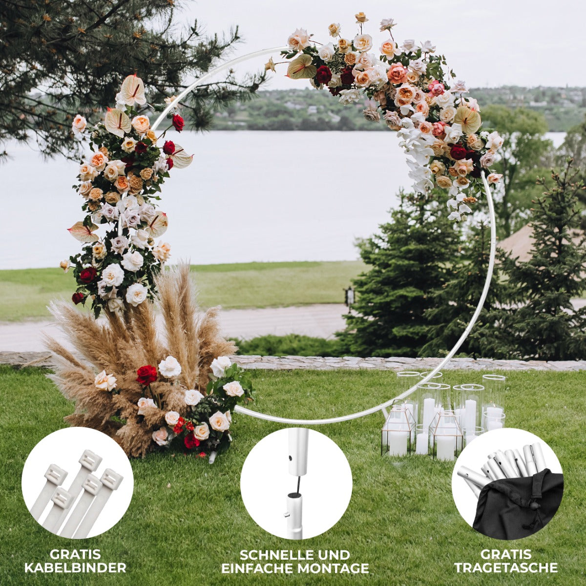 Arco de boda de 200cm – Blanco